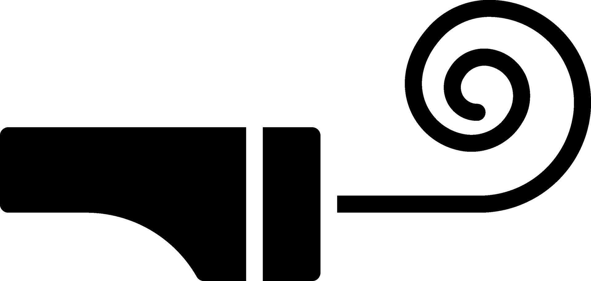 A black and white icon of a spiral vector