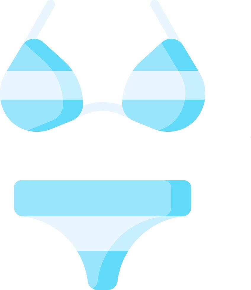 A bikini and a bikini top on a white background vector