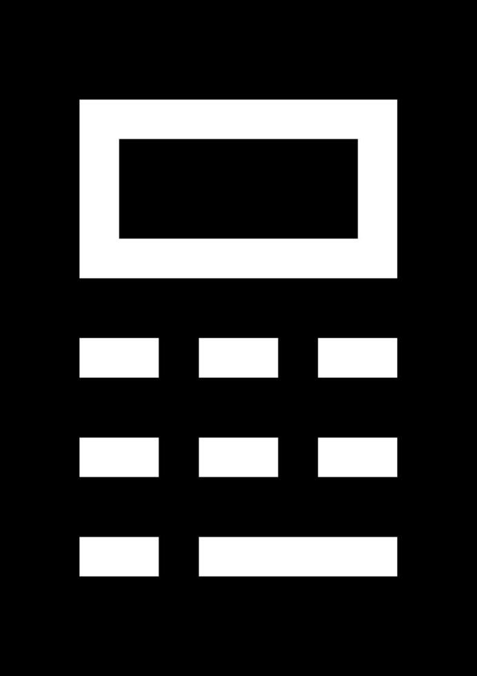 A calculator icon on a black background vector