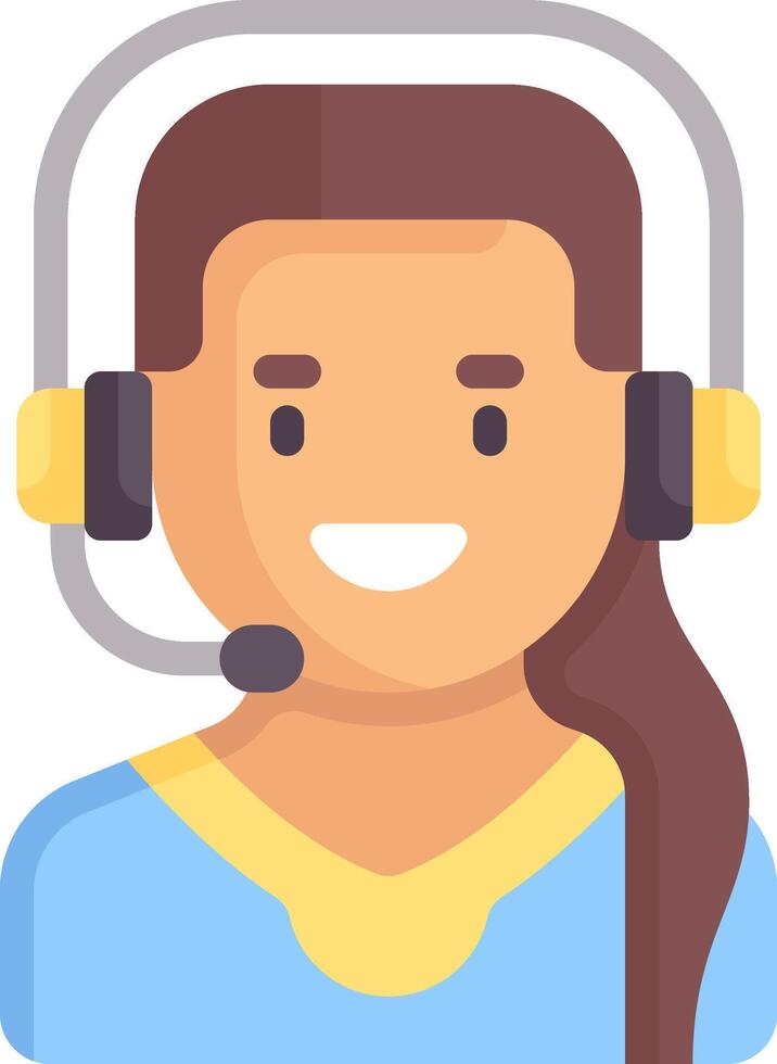 Call center agent avatar vector