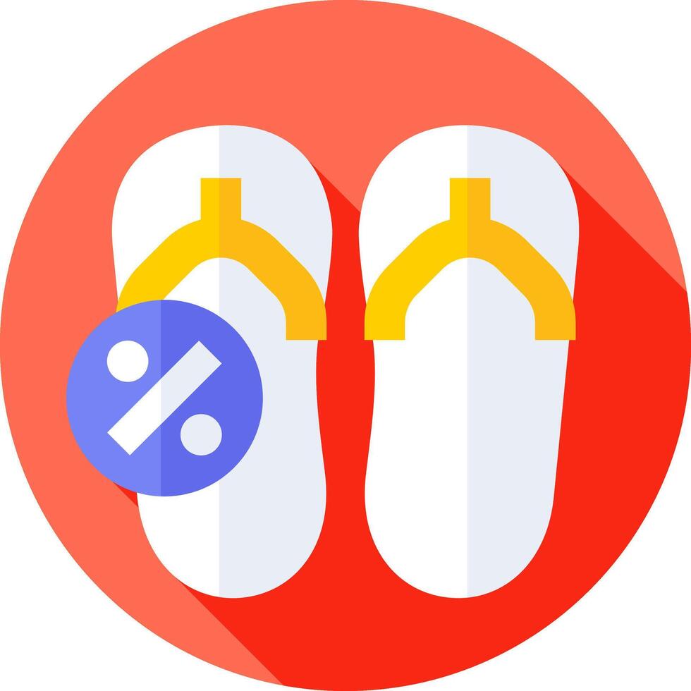 A pair of flip flops with a price tag vector