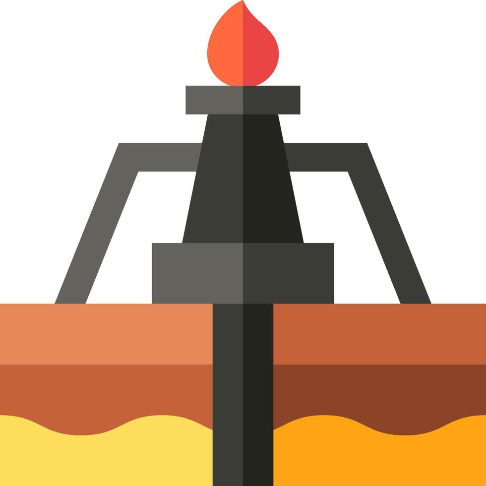 A lamp with a flame on top of it vector