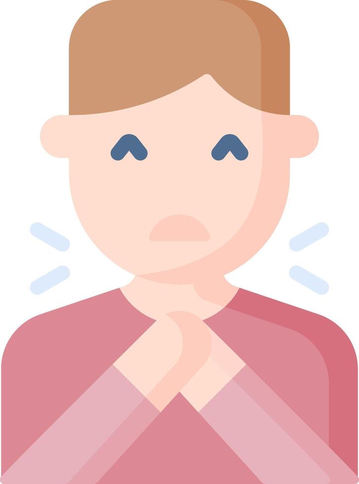A man with a cold face and a cough vector