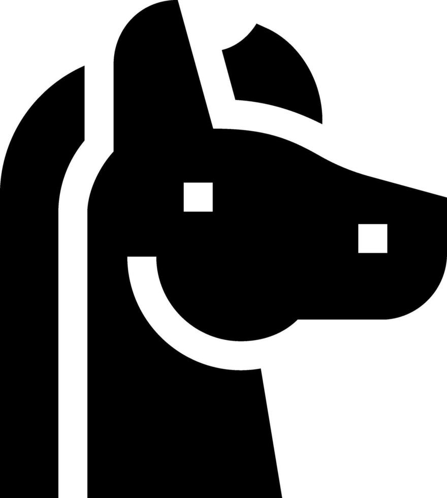 A black horse head icon on a white background vector