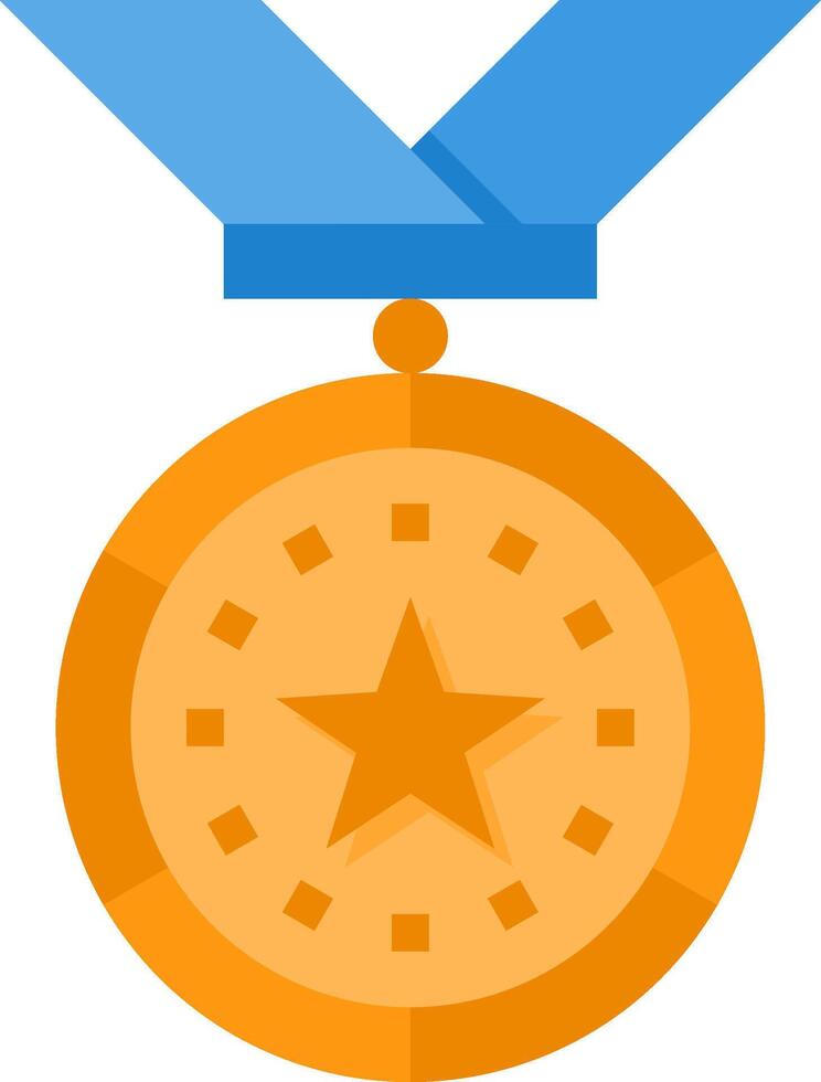 A medal with a star on it vector