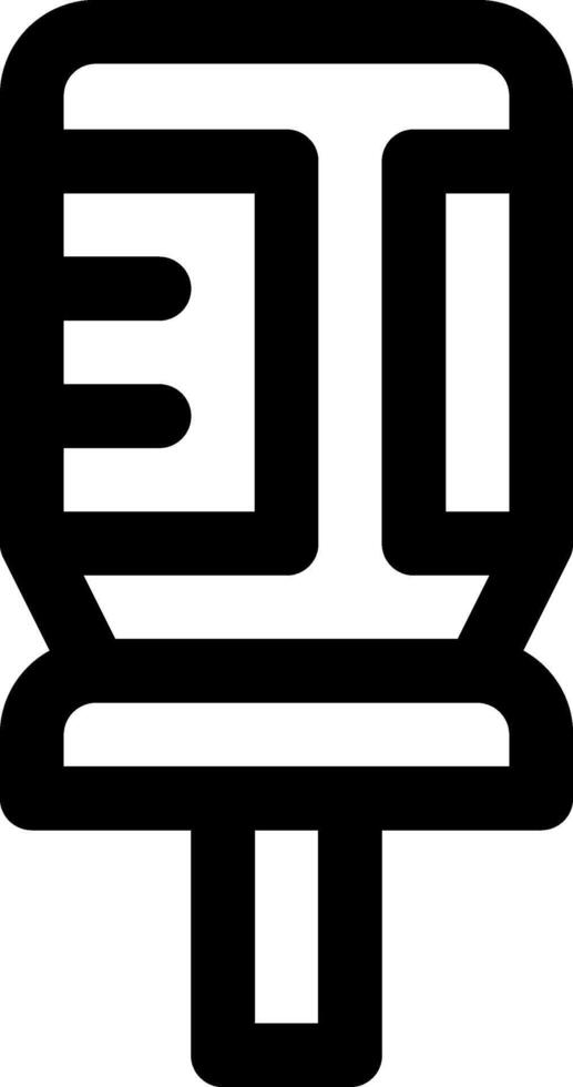 A black and white icon of a light bulb vector