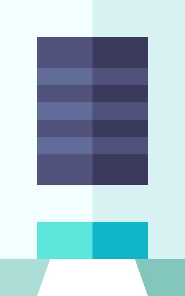 A blue and white wall with a blue and white stripe vector