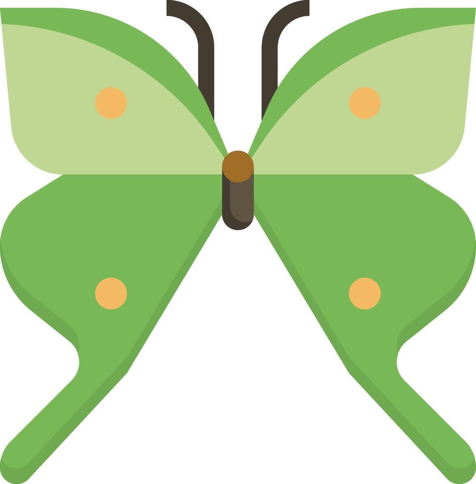 A green butterfly with two wings vector