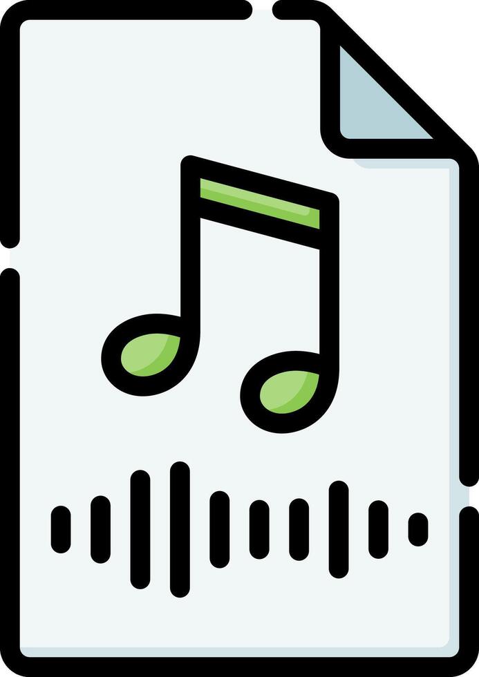 A music note icon on a white background vector
