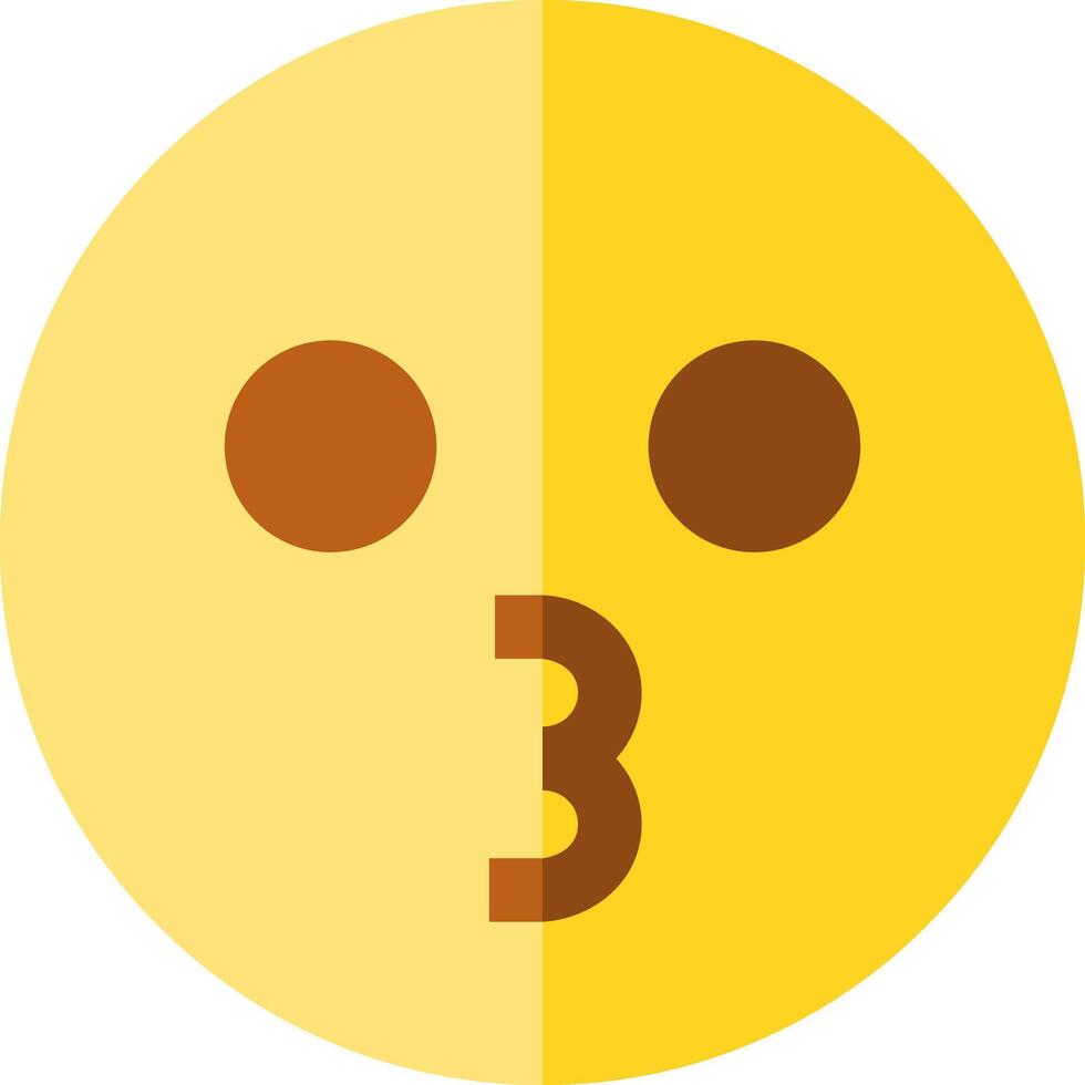 A yellow emoticion with a brown face vector