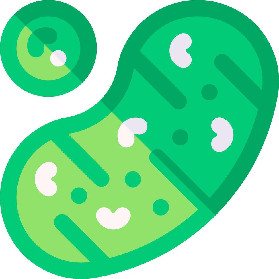 A green and white icon with a green and white plant vector