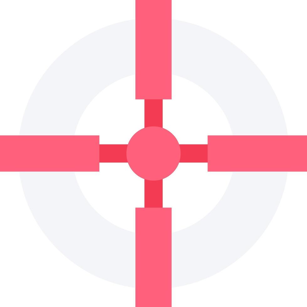 A red cross in a circle with four arrows vector