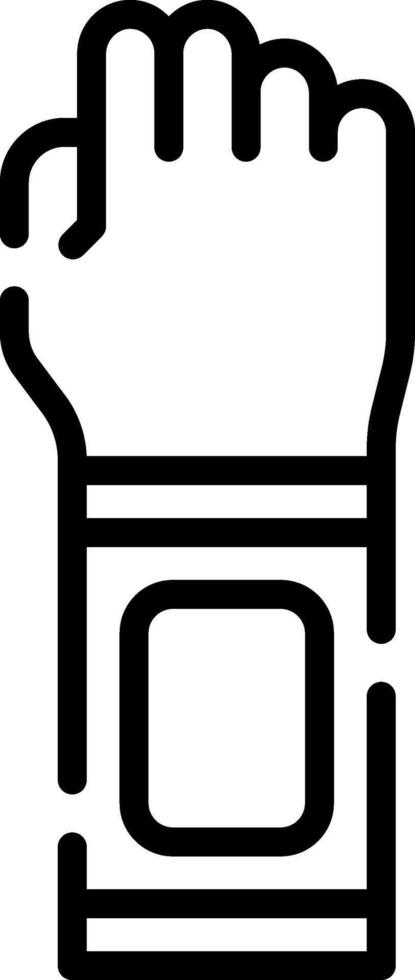 A black and white drawing of a fist vector