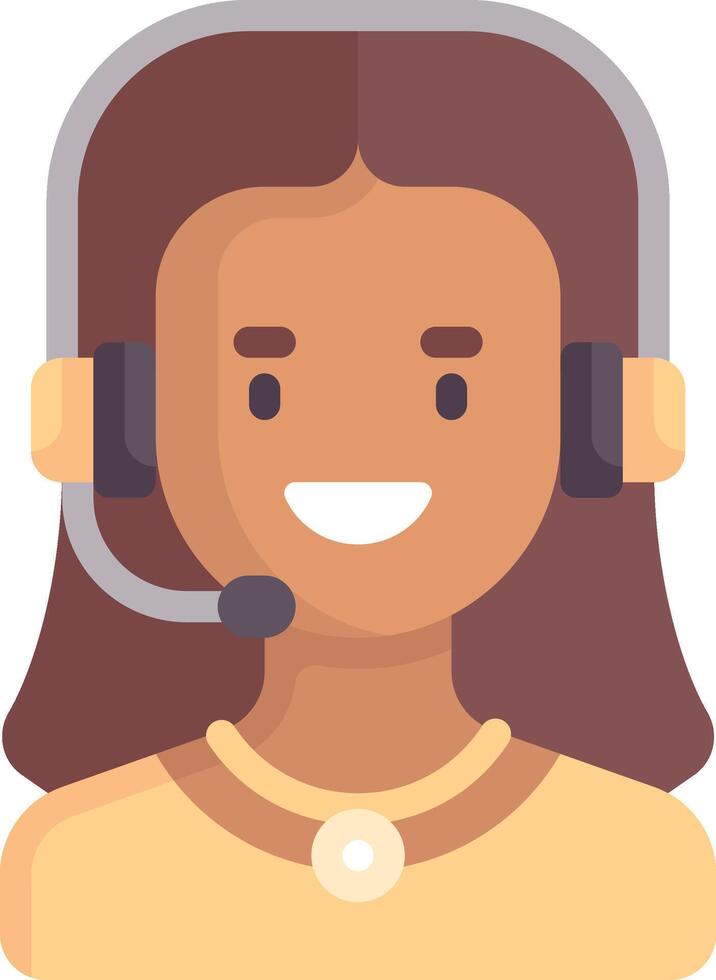 Call center agent avatar vector