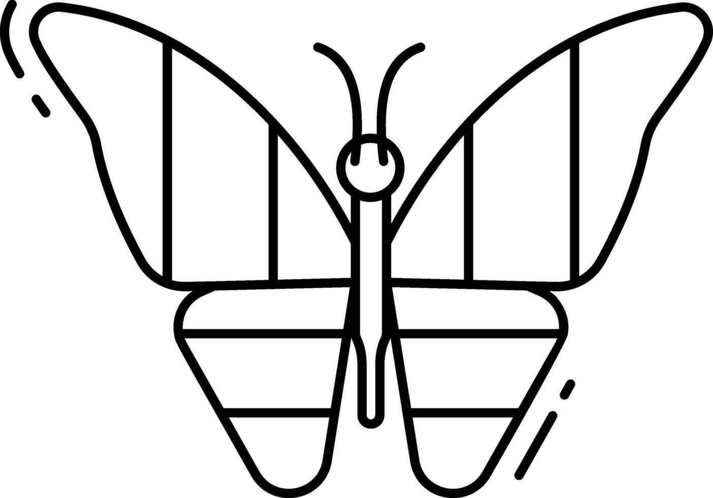 Butterfly coloring pages vector