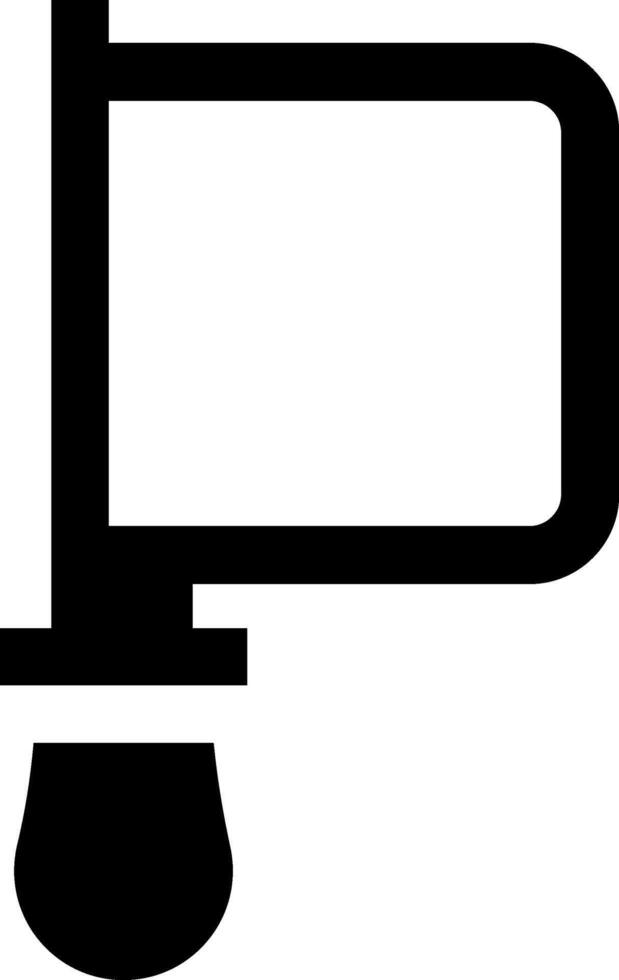 A black and white icon of a flag vector