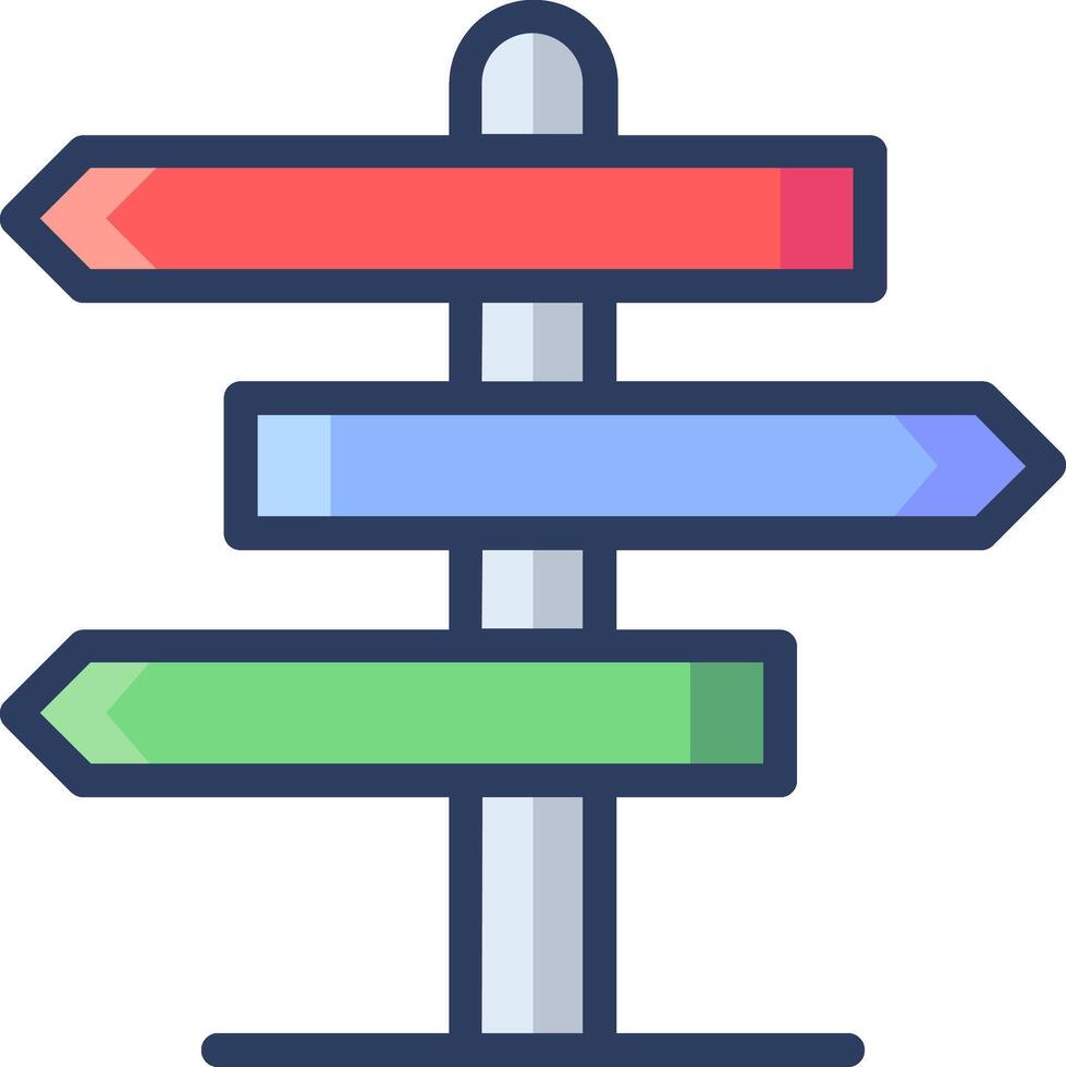 Directional sign illustration design vector