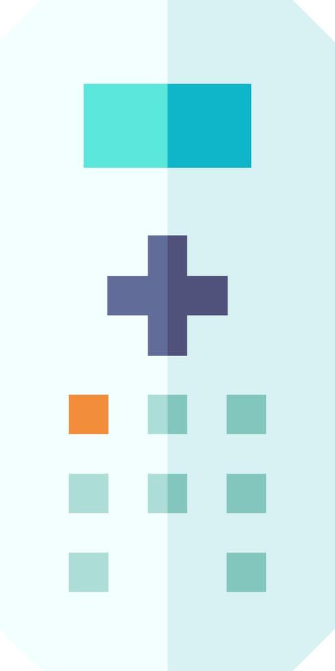 A calculator icon with a blue background vector