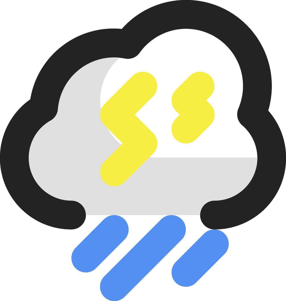 A cloud with rain and a smiley face vector