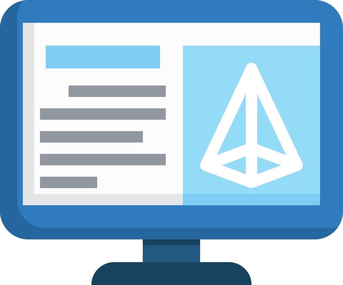 The icon of the nodejs is displayed on the monitor vector