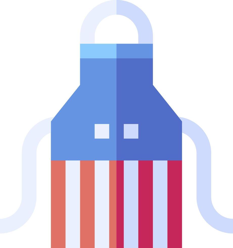 A blue and red american flag with a robot head vector
