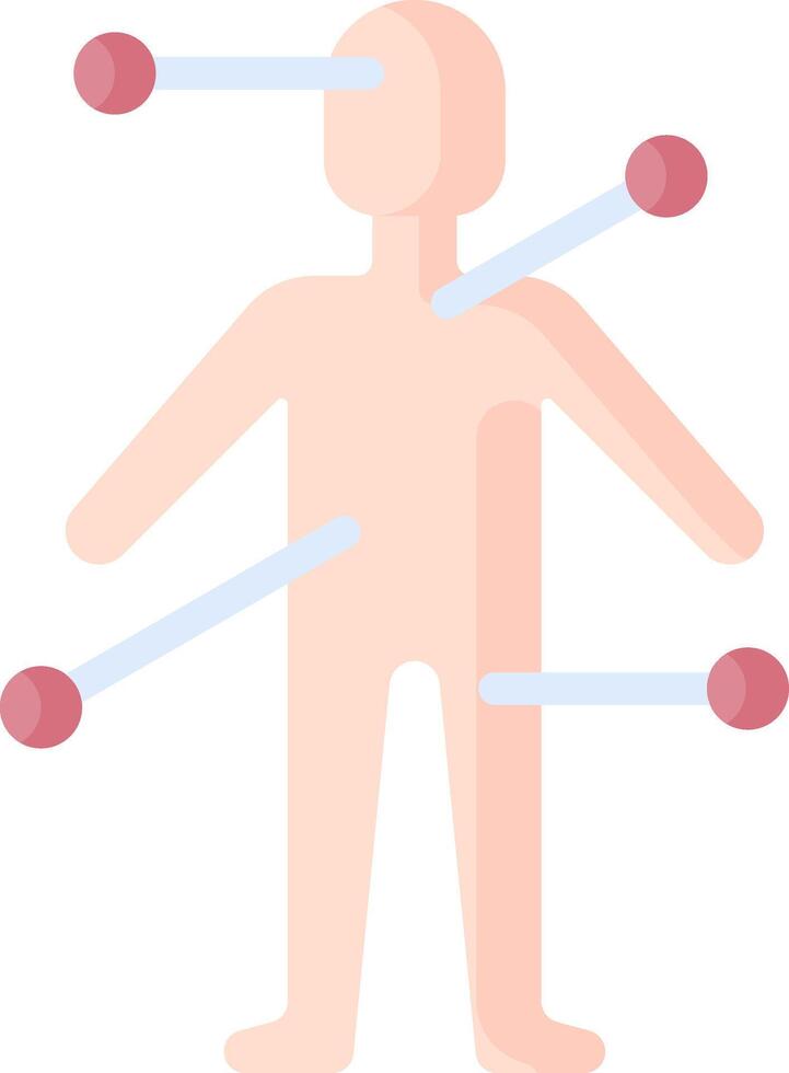 A person with a lot of different points on his body vector