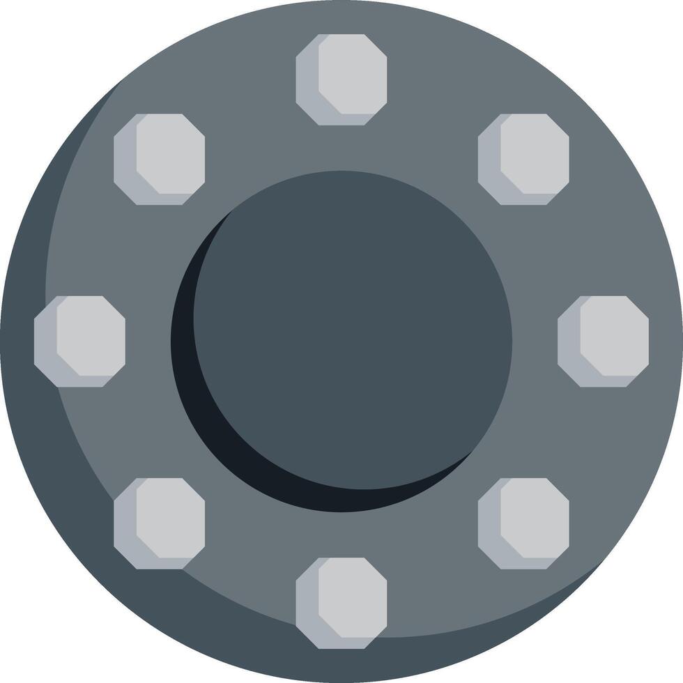 A round metal object with hexagonal holes vector