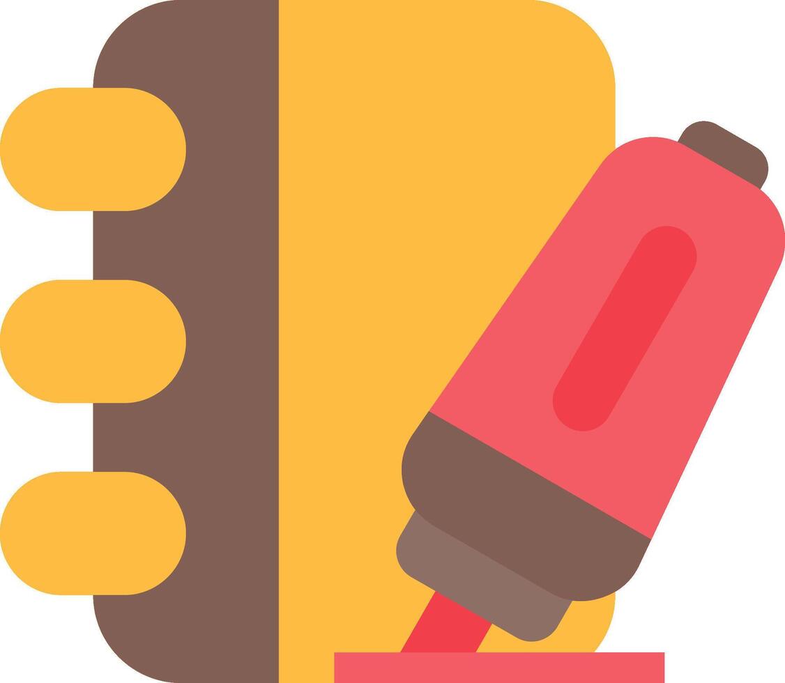 A pen and notebook icon vector
