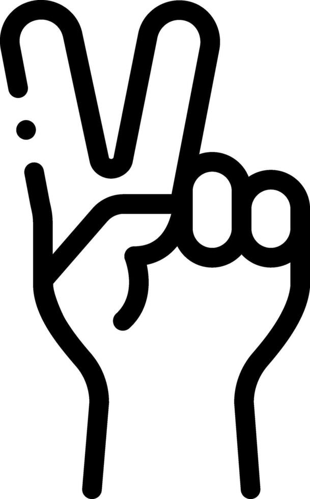 A black and white peace sign with a hand holding it up vector