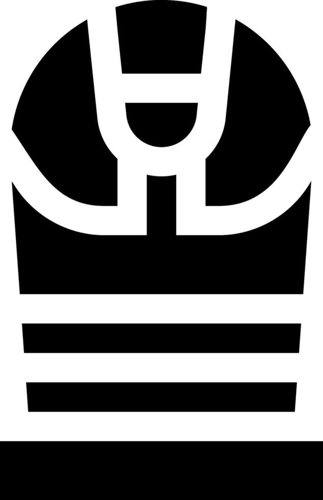 A black and white logo of a helmet vector