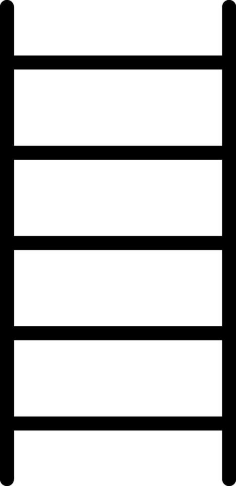 A black and white image of a bed with four lines vector