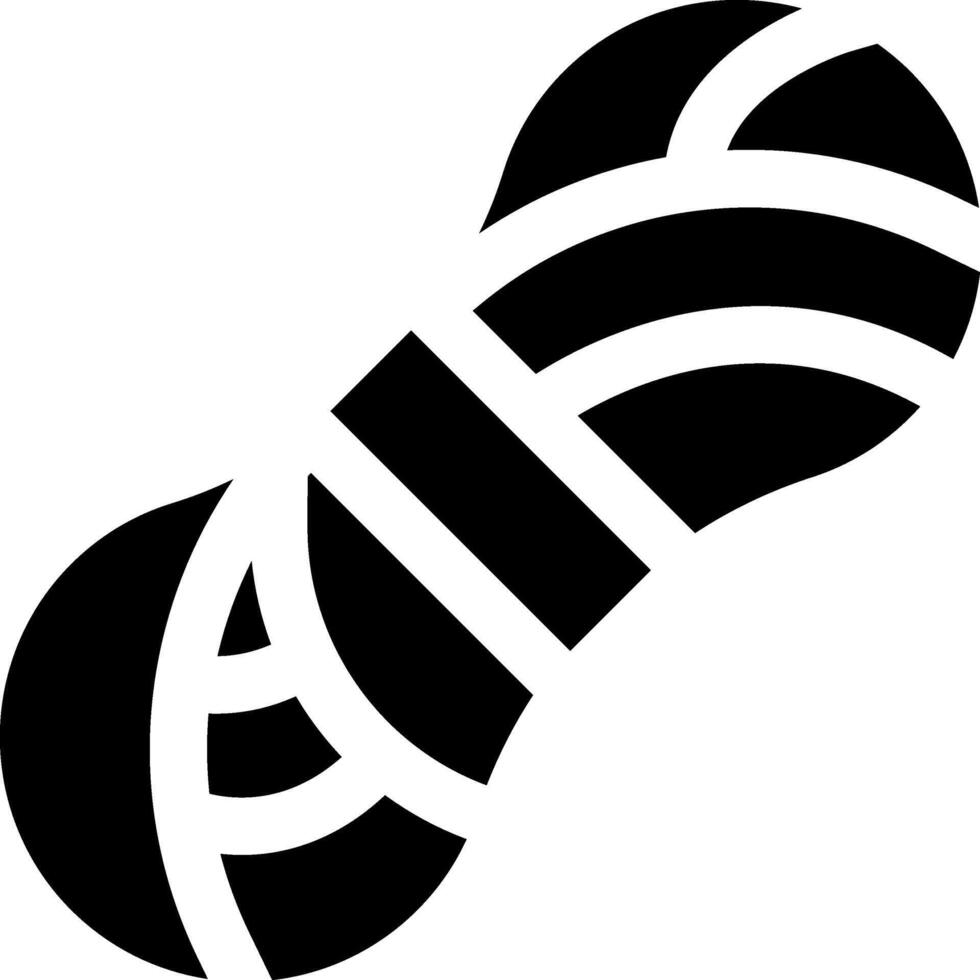 A black and white logo of a ball of yarn vector