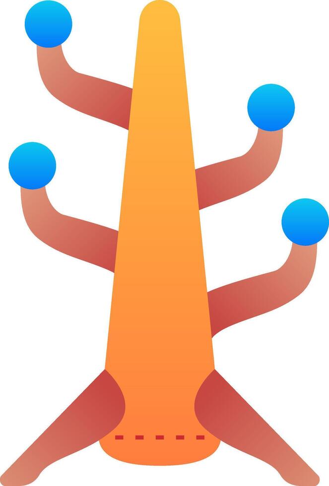 A cartoon tree with many arms and legs vector