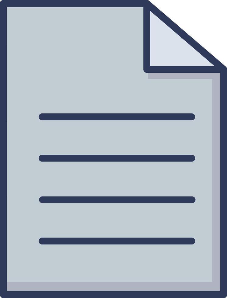 A paper document icon with a line vector