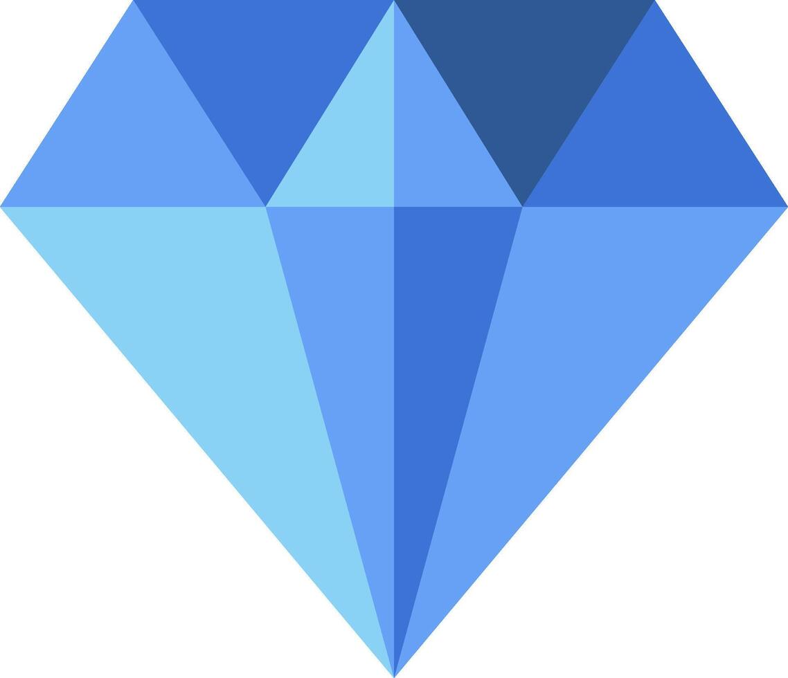 A blue diamond with a white background vector