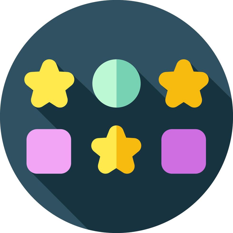 A flat icon with four stars and four stars vector