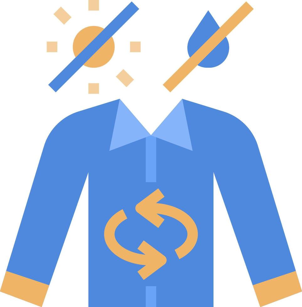A shirt with a sun, a water drop and a symbol of a sun vector