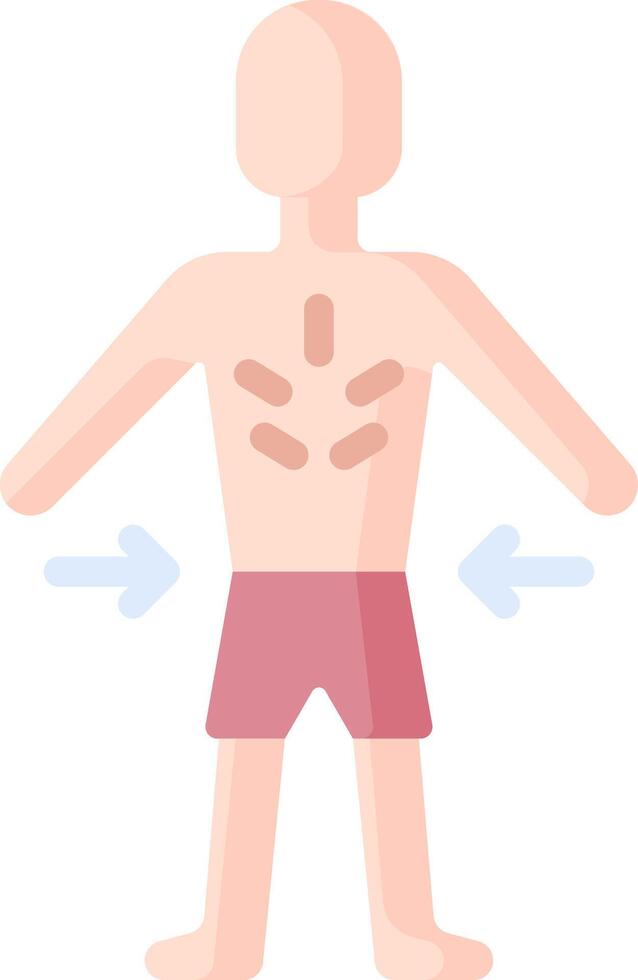 A man with a chest and stomach vector