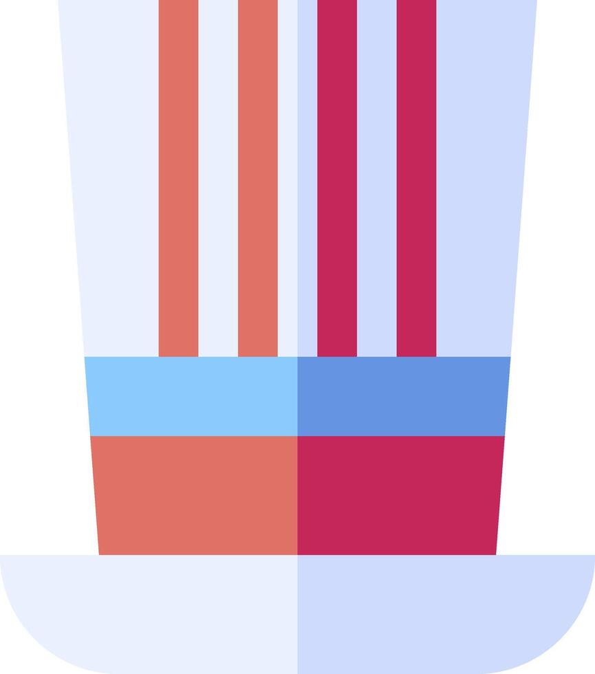 A top hat with stripes on it vector