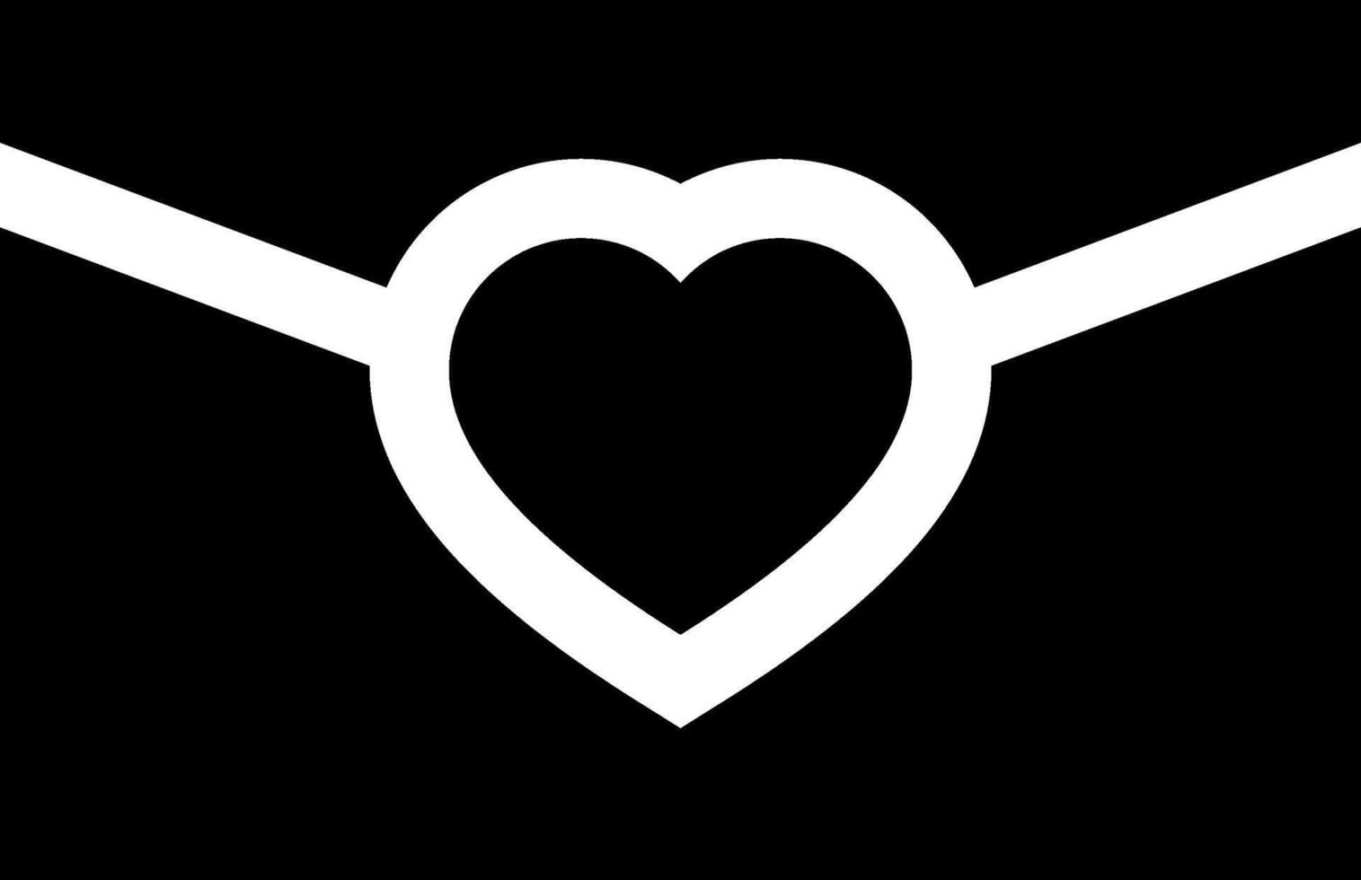 A heart shaped symbol on a black background vector