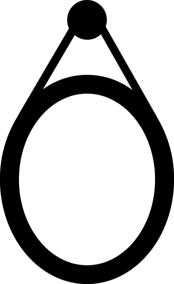A black and white ring icon vector