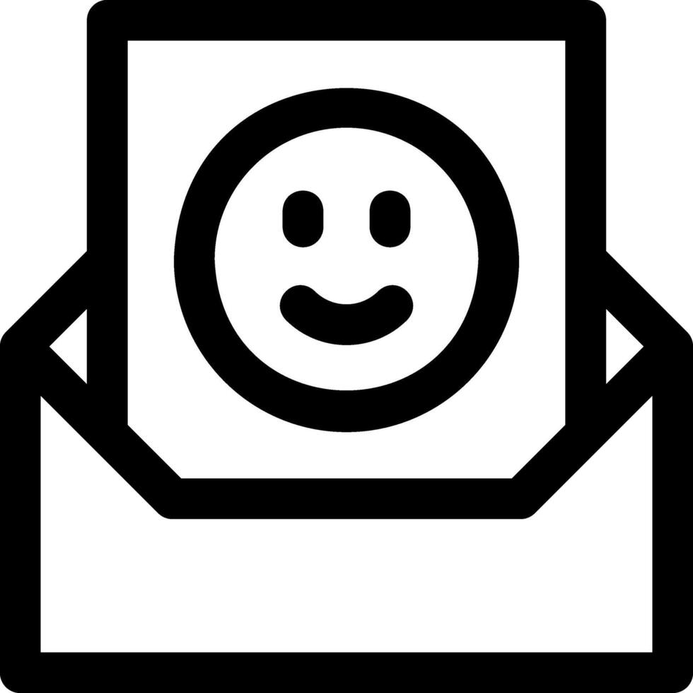 A smiley face in an envelope vector