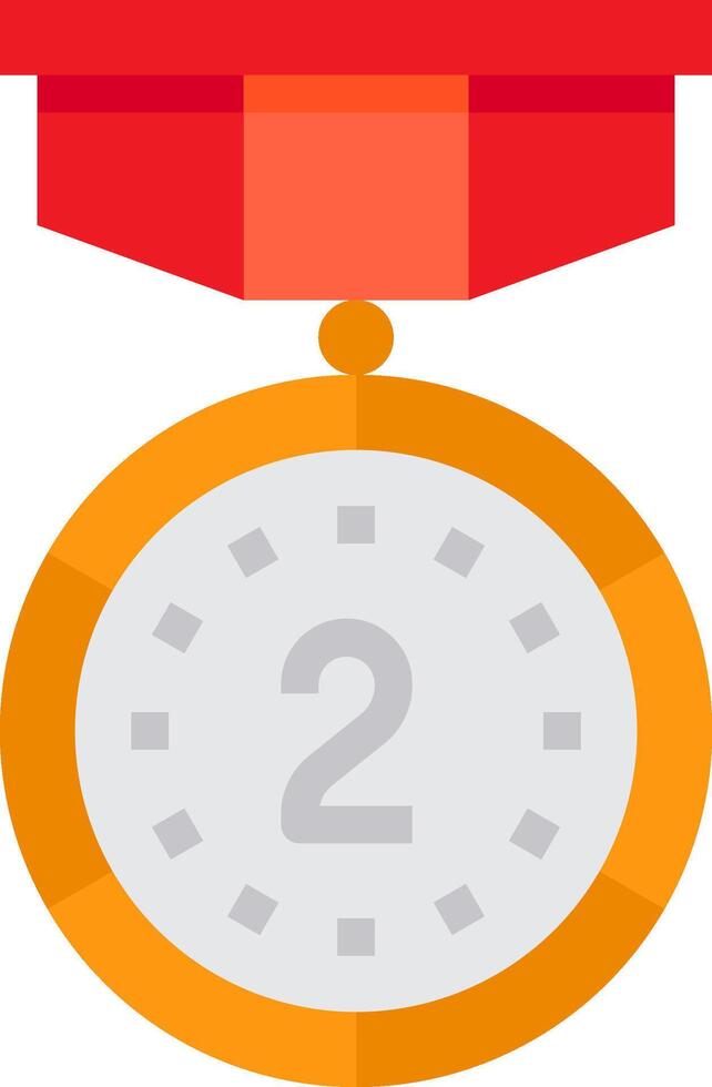 A medal with a red ribbon on it vector