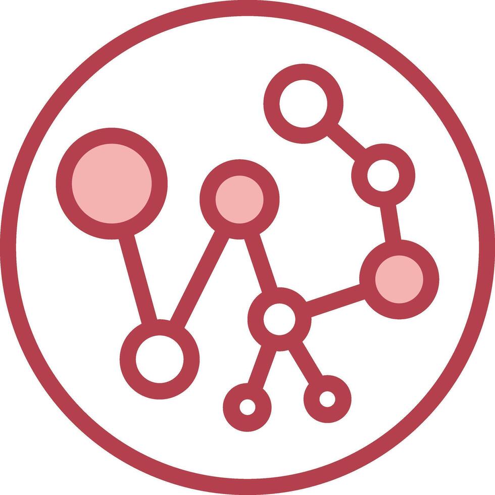 A red circle with a red dot in the center vector