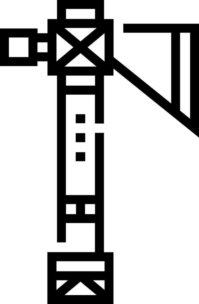 A black and white drawing of a hammer vector