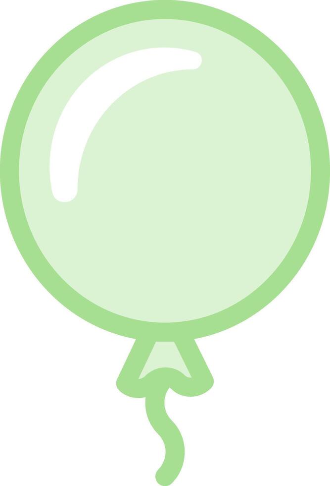 A green balloon with a white background vector