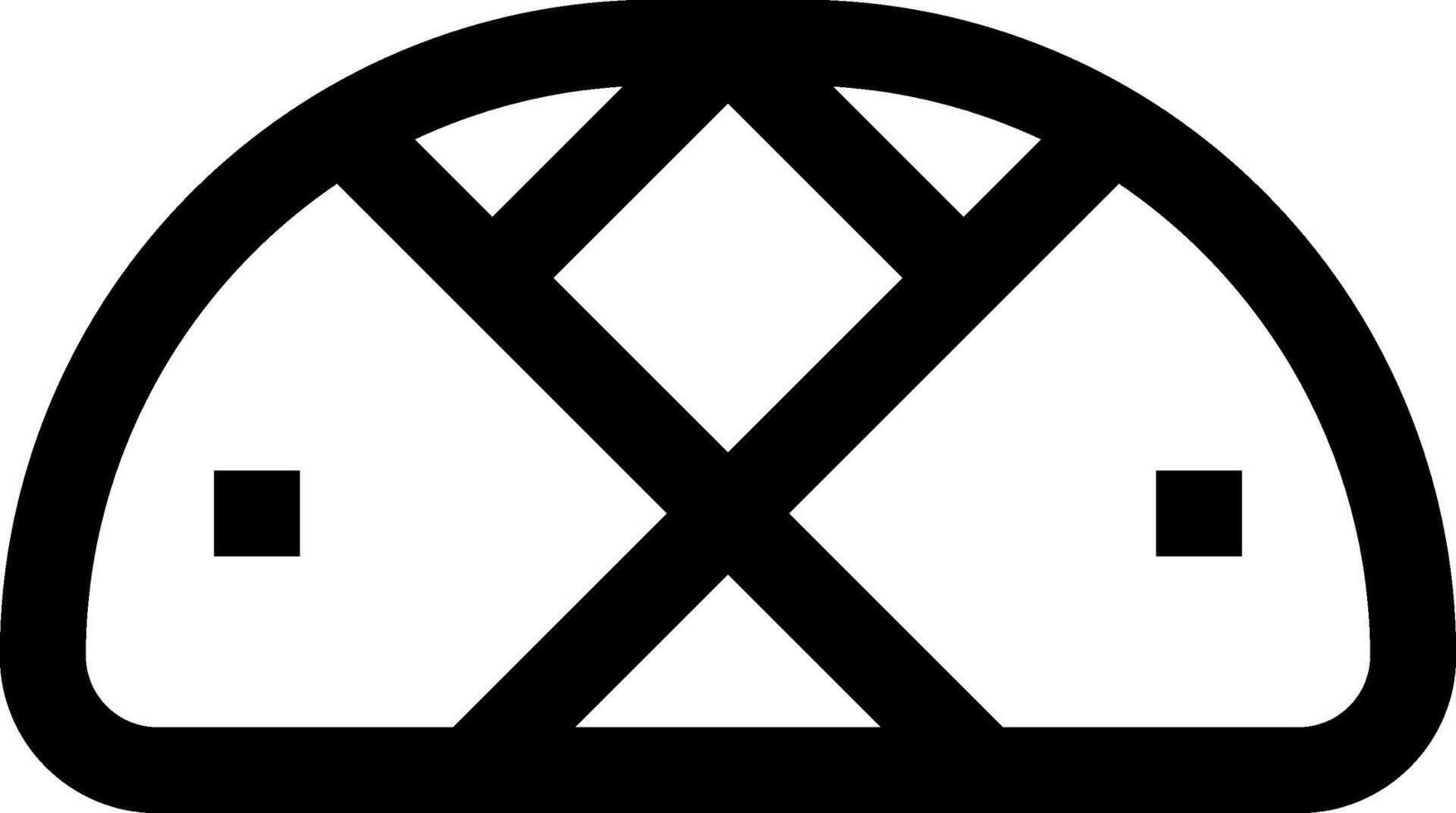 A black and white logo with a cross on it vector