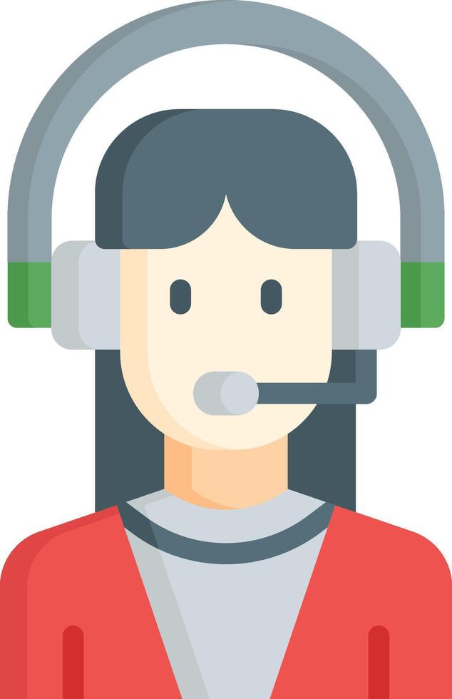 Call center agent icon vector