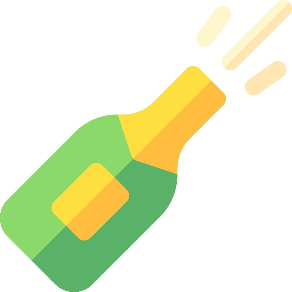 A bottle of champagne with a sparkle vector