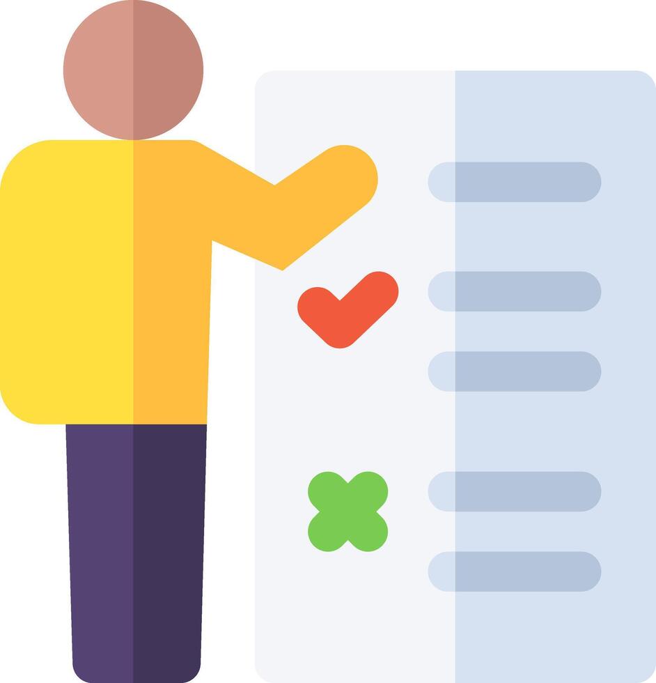 A person is holding a checklist and checking it off vector